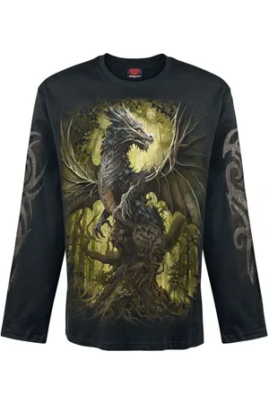 Spiral Oak Dragon Langarmshirt in L