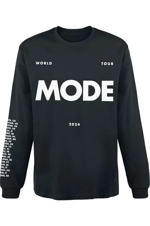 DEPECHE Black Longseeve Mode Langarmshirt in L