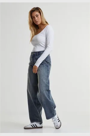 Urban classics Ladies Tapered Baggy Jeans Jeans in 28