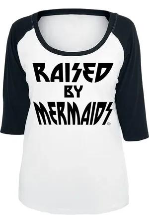 Goodie Two Sleeves Raised by mermaids Langarmshirt weiß in L
