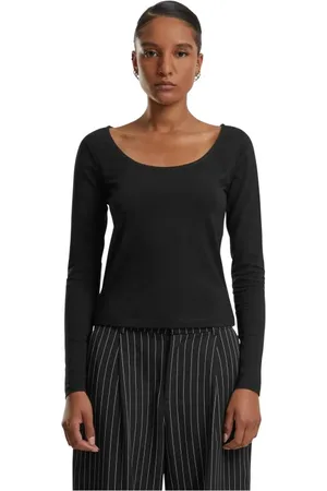 Urban classics Ladies Wide Neck Longsleeve Langarmshirt in L
