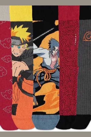 Naruto Shippuden - 5er Pack Socken in EU 35-38