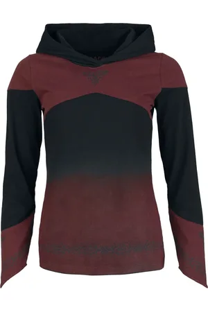 EMP Hooded Longsleeve Langarmshirt dunkelrot in L