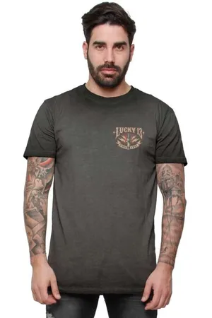 Lucky 13 Amped Tee Washed T-Shirt in L