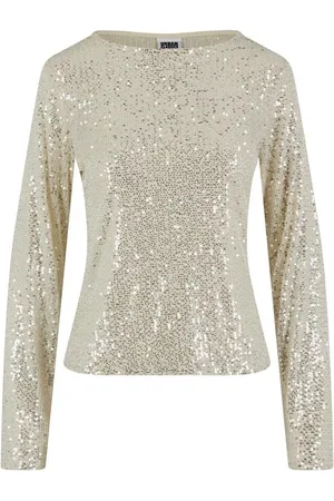 Urban classics Ladies Sequins Longsleeve Langarmshirt in L