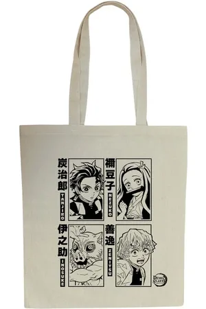 Demon Tanjiro, Nezuko, Zenitsu & Inosuke Stofftasche