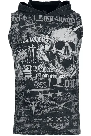 Rock Rebel Tank-Top with Skull Frontprint Tank-Top in L