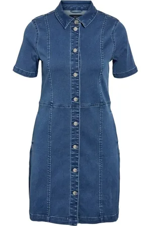 Noisy May NMNISA S/S SLIM DENIM DRESS VI526BL NOOS Kurzes Kleid in L