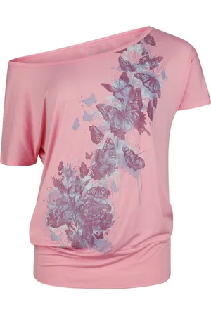 Full Volume T-Shirt With Butterfly Frontprint T-Shirt in L