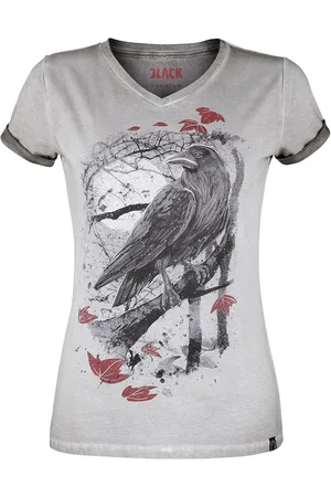 EMP T-Shirt mit Rabenprint T-Shirt in 3XL