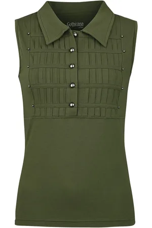 Gothicana Top im Military-Look Top in M