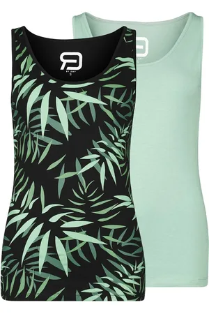 RED by EMP Double Pack Tops with Botanical Print Top grün in L