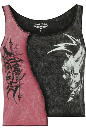 Rock Rebel Cropped Top Top in L