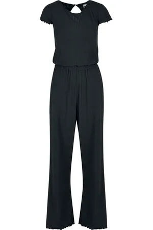Urban classics Ladies Rib Wid Leg Jumpsuit Jumpsuit in L