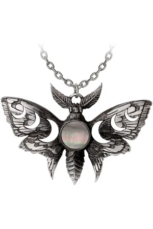 Alchemy Lunar Moth Halskette silberfarben
