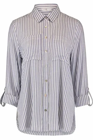 Hailys LS V BL Je44tte Stripe Bluse in L