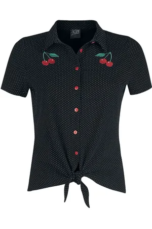 Pussy Deluxe Dotties Cherry Blouse Bluse weiß in L