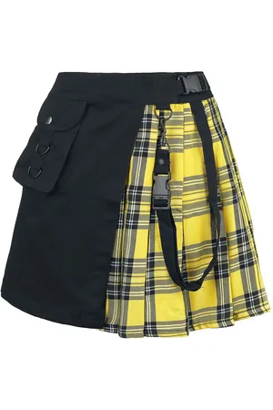 Chemical Black Infinity Skirt Kurzer Rock gelb in M
