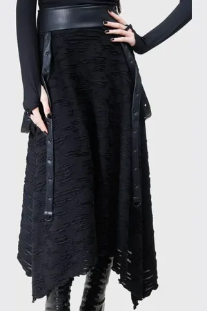 KIHILIST by KILLSTAR Gloomara Skirt Mittellanger Rock in XL
