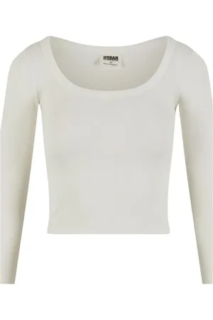 Urban classics Ladies Organic Rib Jersey Wide Neck Longsleeve Langarmshirt in L