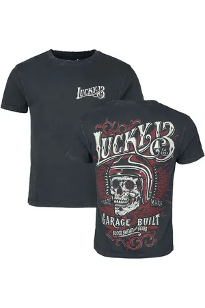 Lucky 13 Skull Built T-Shirt in 3XL