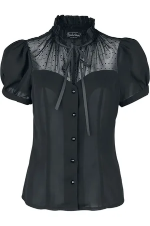 Voodoo Vixen Acid Doll Coalette Blouse Bluse in L