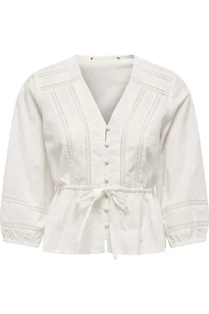 ONLY ONLMICHELLE LS LACE V-NECK TOP WVN Bluse in L