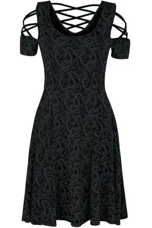 EMP Kleid mit Schnürung und keltisch anmutendem Print Kurzes Kleid in 3XL