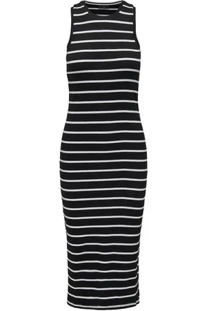 ONLY ONLBELFAST STRIPE S/L MIDIDRESS JRS NOOS Mittellanges Kleid weiß in L