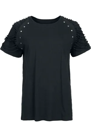 Gothicana T-Shirt with Distressed Shoulders T-Shirt in L