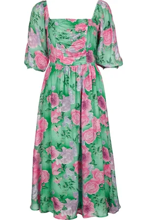 Banned Retro Sandy Flower Dress Langes Kleid pink in 3XL