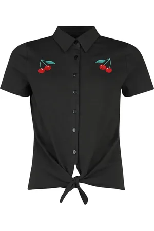 Pussy Deluxe Classic Black Short Blouse Bluse in M