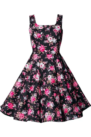 Belsira Swing-Blumenkleid Mittellanges Kleid in 3XL