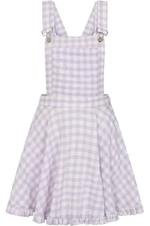 Banned Alternative Kairi Gingham Dress Kurzes Kleid weiß in L