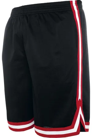 Urban classics Stripes Mesh Shorts Short rot in 3XL
