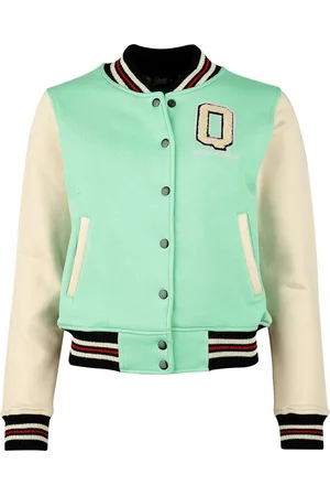 Queen Kerosin Vintage Love Collegejacke grün in L