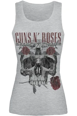 Guns N´Roses Flower Skull Top in L