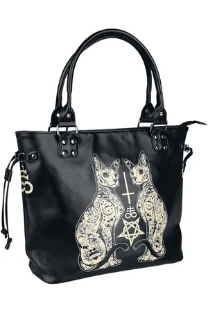 Banned Alternative Esoteric Cat Bag Handtasche weiß