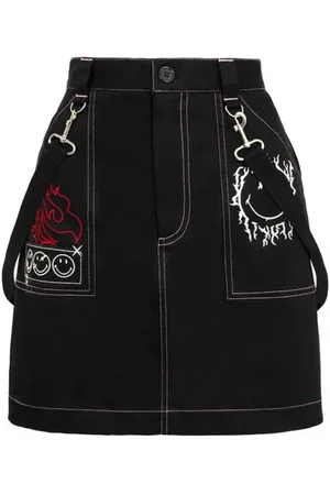 Hell Bunny X Smiley Originals Dylan Skirt Kurzer Rock in L