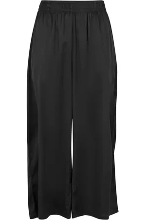 Urban classics Ladies Satin Wide Leg Culotte Stoffhose in L
