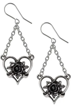 Alchemy Heart of Blackness Ohrhänger silberfarben