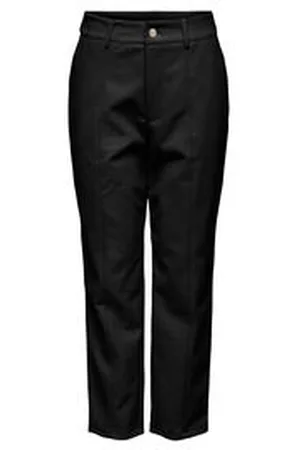 ONLY Damen Hose in Lederoptik ONLJACKY FAUX LEATHER ANCLE PANT