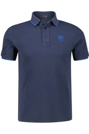 Blauer Herren Poloshirt Kurzarm