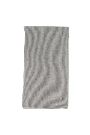 Tommy Hilfiger Herren Schal ESSENTIAL FLAG SCARF aus Baumwolle und Kaschmir