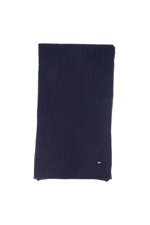 Tommy Hilfiger Herren Schal ESSENTIAL FLAG SCARF aus Baumwolle und Kaschmir