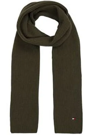 Tommy Hilfiger Herren Schal ESSENTIAL FLAG SCARF aus Baumwolle und Kaschmir