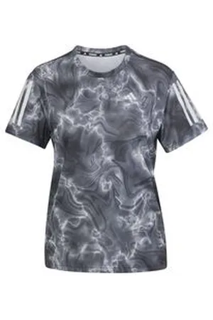 adidas Damen Laufshirt OWN THE RUN ALLOVER PRINT TEE