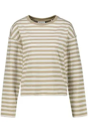 Marc O’ Polo Damen Longsleeve aus Bio-Baumwolle Loose Fit