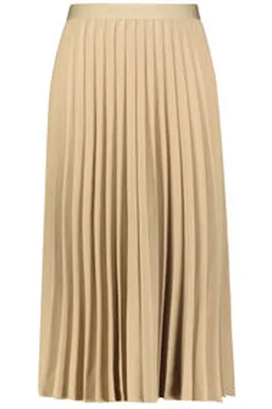 Tommy Hilfiger Damen Plisseerock FLUID TWILL PLEATED MIDI SKIRT