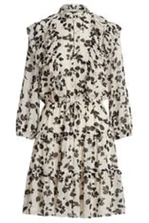 Ralph Lauren Damen Kleid aus Knittergeorgette